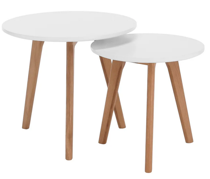  Konferenčný stolík Malto new biely(set 2ks)
