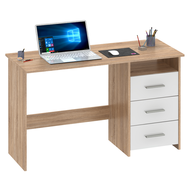 Pc stolík Laristote new dub sonoma/biela